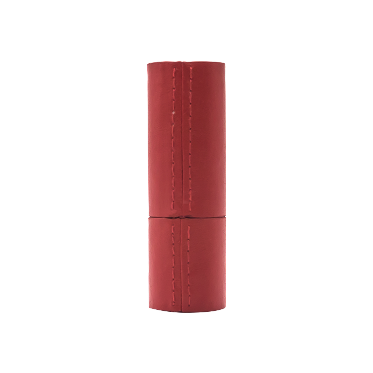 Red Round Leather Lipstick Tube